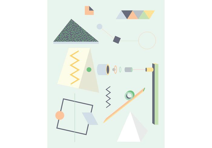 triangular square shapes background shapes random pastel colors ornamental minimal Geometry geometric elements collection collage circle abstract shapes abstract background abstract art abstract 
