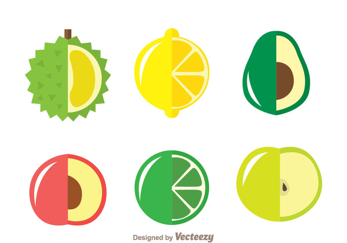 tropical slice orange lime lemon juice fruit fresh food eat durian avocado apple 