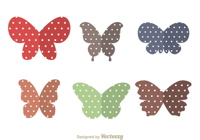 wing silhouette retro insect dot decorative circle cartoon butterfly cartoon butterfly animal 