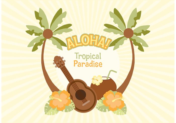 wood vector vacation ukulele tropical travel template summer sticker poster postcard polynesian flower party palm tree nightlife music leisure leaf illustration hot holiday hibiscus heat Hawaiian hawaii guitar hawaii guitar fun flower floral element disco design coconut clubbing card board beach party background aloha abstract 