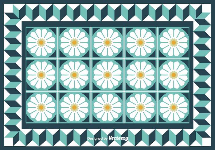 wallpaper wall vintage vector tiling tile texture simple seamless pattern Islam geometric flowers decoration culture ceramic blue beautiful Azulejo architecture 