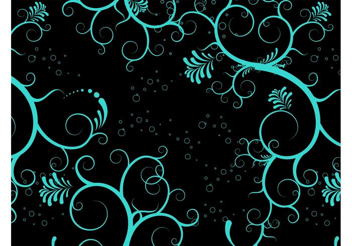 wallpaper swirls Stems seamless pattern plants nature leaves flowers floral fabric dots Clothing print background Backdrop image abstract  