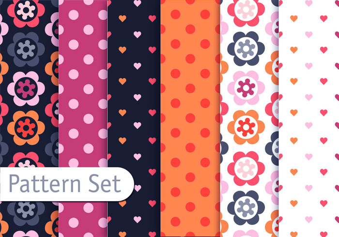 wallpaper trendy Textile Surface stylish style set romantic retro print polka dots pattern set pattern paper set ornament modern Matching line illustration hearts graphic girly patterns girly pattern geometric flower floral flora elegant Design set design decorative decoration decor cute colorful background art abstract 