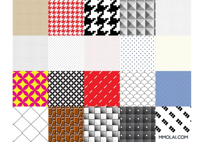 vector patterns stripes polka dots pattern palette lines Checkers chain link Canvas effects bricks  