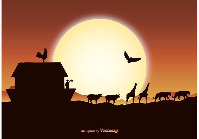 wildlife wild top Testament sunset scene sunset Styling structure story snake silhouette set sea scene religious religion outdoors ostrich old noah's ark noah nature mammal isolated ical story graphic giraffe Flood cutout cute collection boat bird bible stories bible bibl old testament ark architecture arc animals animal 