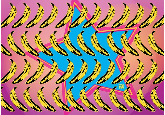 yellow wallpaper Velvet underground stars rock pop art pop pattern NYC Nico music factory cool banana artwork Andy warhol  