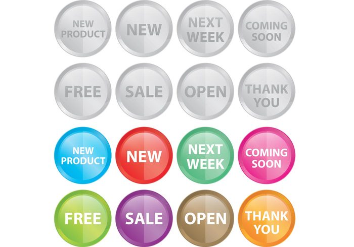 yellow week web thank you tag tab soon selling sell sale red purple promotional promotion promote promo product pink orange open next new modern label isolated icon green free flat commerce coming soon coming campaign button business brown blue badge announce advertising advertise 