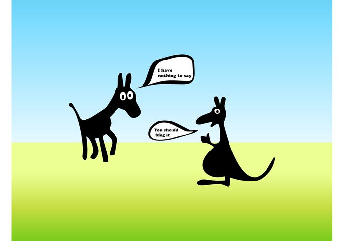 web User content Say Nothing kangaroo internet horse funny donkey comic Boredom blogging blog animals 