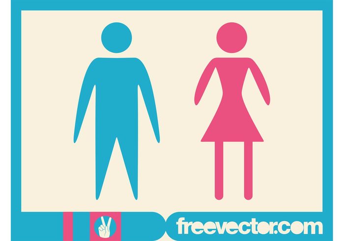 woman symbols skirt silhouettes sex people man male icons gender female dress 