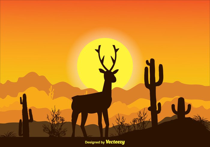 yellow water vacations travel tranquil sunset sunrise sky silhouette scene plants outdoors outdoor scene orange ocean nature scene nature mystical landscape mystical Marines Majestic Leading landscape Journey heat dusk desert deer dawn country cactus bright background 