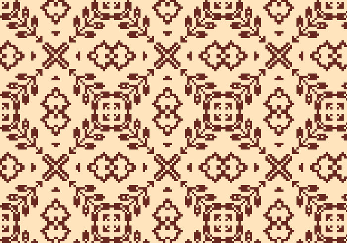 wallpaper vector trendy traditional stitching shapes seamless rustic random pattern pastel ornamental native Geometry geometric floral decorative decoration deco brown background abstract 