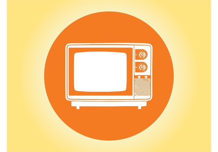 tv television technology tech sticker screen media logo icon entertainment device circle buttons badge 