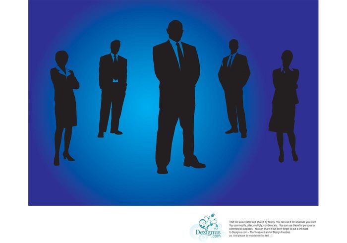 silhouette set presentation people office marketing identity icon EPS corporate company clip art business branding AI 
