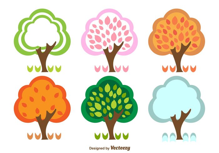 woods winter tree summer spring silhouette shape season plant nature illustration forest floral Fall environment cartoon branch autumn 