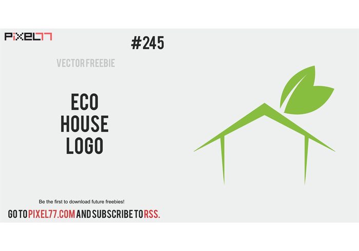 vector logo house graphic freebie eco design 