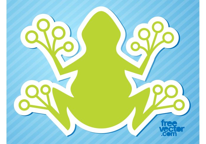tree frog stylized sticker silhouette nature logo icon frog fauna Bird's eye view badge animal 