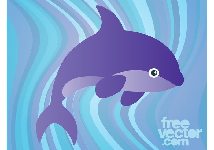 sea ocean marine fauna dolphin comic character cartoon Aquatic animal 