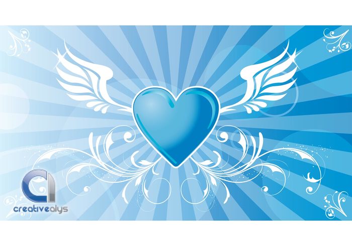 wings winged heart wing vector wings vector background symbol hearts heart background heart background 