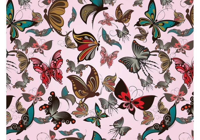 wings wallpaper spring seamless pattern nature insects fly fabric pattern Clothing print butterfly background antennas animals 