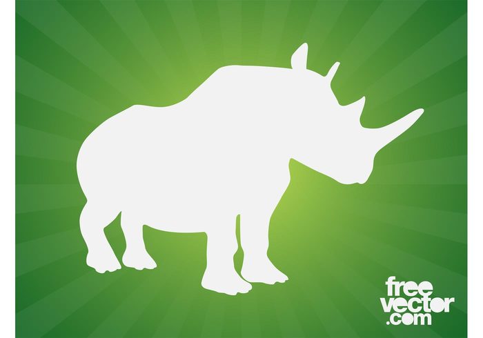 silhouette Rhinoceros rhino nature horns horn fauna animal african africa 