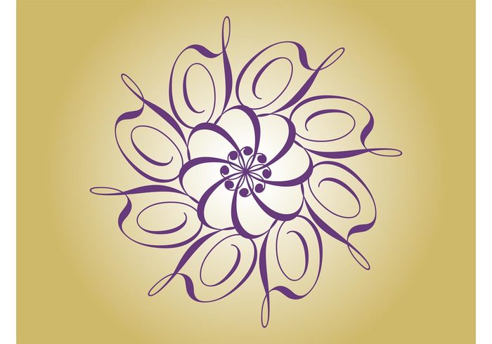 symbol swirls sticker spirals logo lines flower floral decoration calligraphic abstract 