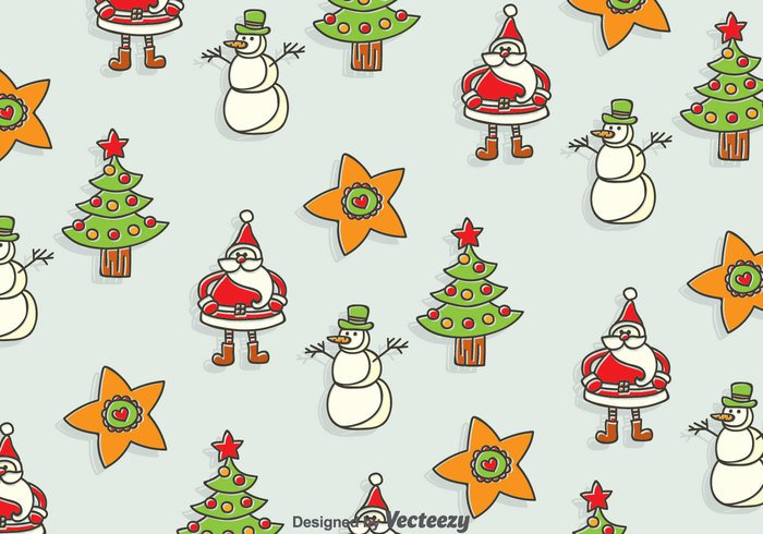 wallpaper tree star snowman sinterklaas santa claus santa holiday happy hand drawn event Claus christmas Christ background 