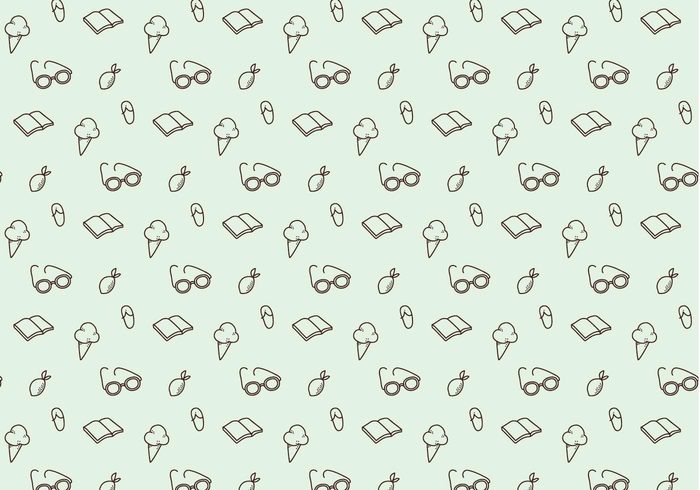 wallpaper vector trendy summer Slipper shapes seamless random pattern pastel outline ornamental icons ice cream Geometry geometric decorative decoration deco background abstract 