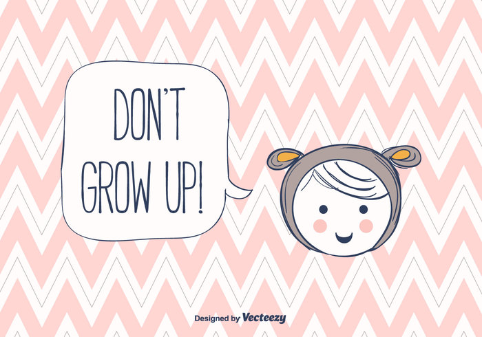 vector typography text grow up funny free font don’t grow up cute background 