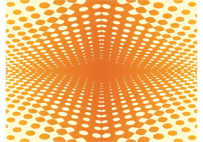 wallpaper vector background stylish sixties seventies pop art perspective pattern orange ellipse dots dot 
