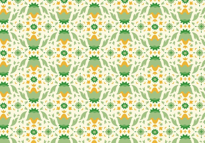 yellow wallpaper vector trendy shapes seamless random plant pattern pastel ornamental green Geometry geometric flower floral decorative decoration deco background abstract 