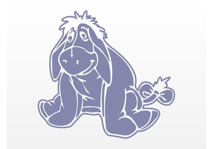 winnie the pooh smiling simple Eeyore vector Eeyore childrens book character book animation Animated film 