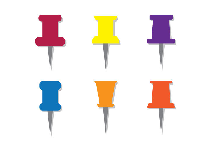 tool thumbtack thumb tack thumb stationery simple reminder pushpin push post pinned pin paper organiezer office message flat colorful collection clip business board attacth 