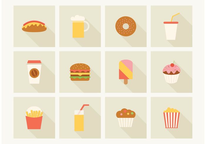 Unhealthy Tasty soda snack silhouette sausage potato muffin meat meal isolated icon ice hot hamburger fries French food flat fat fast eat drink donut dog dinner dessert cupcake cup crispy cream coffee cocktail chicken Cheeseburger cake burger bread beverage beer applications 
