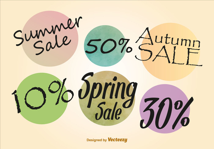 watercolored watercolor tag summer sticker spring special shop season sale retail promotion product price offer new market marker leaf label icon hand drawn discount buy business banner autumn advertising advertisement 