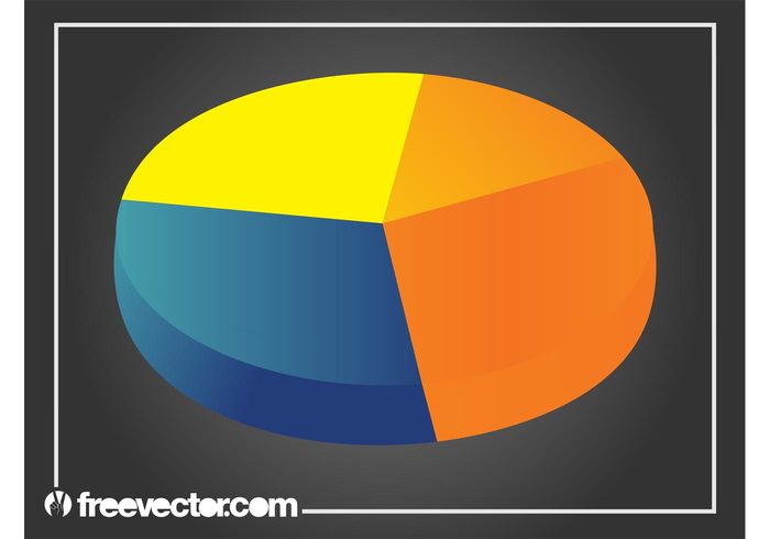 template Survey stats statistics presentation pie chart information data chart blank 3d 