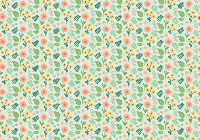 wallpaper vector trendy shapes seamless random plants pattern pastel ornamental leafs flower floral decorative decoration deco background abstract 