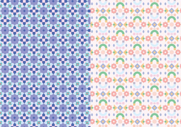 wallpaper vector trendy shapes seamless random pattern pastel ornamental motif mosaic Geometry geometric decorative decoration deco background abstract 