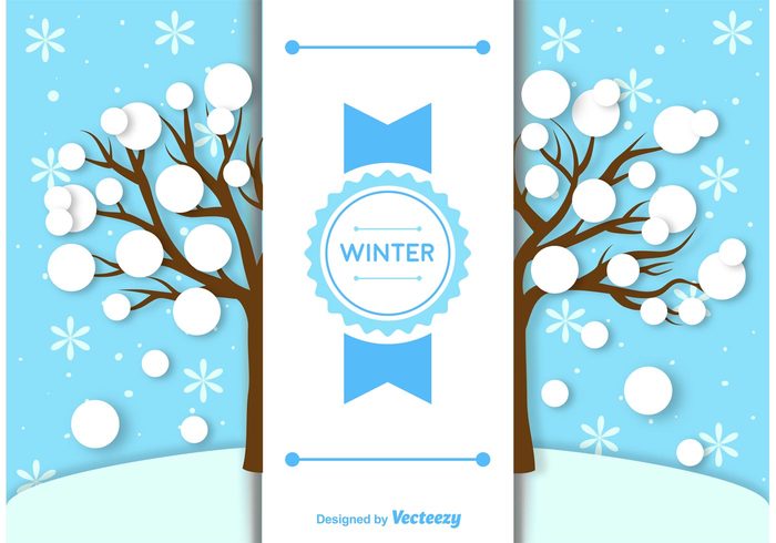 winter wallpaper winter label winter background winter tree snowflakes snow season paper nature natural label frame environment element ecology eco cover cold card banner background backdrop 