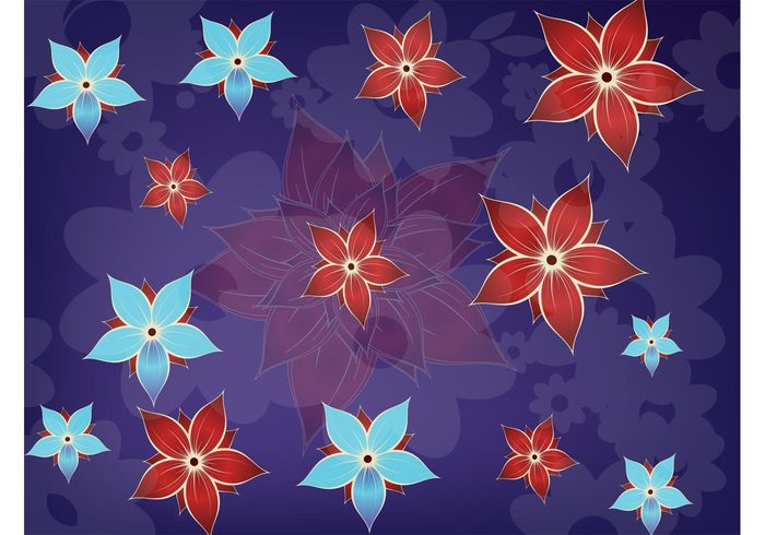 red purple plants petals pattern nature motif gold flowers floral design Desktop wallpaper dark blue blossoms  