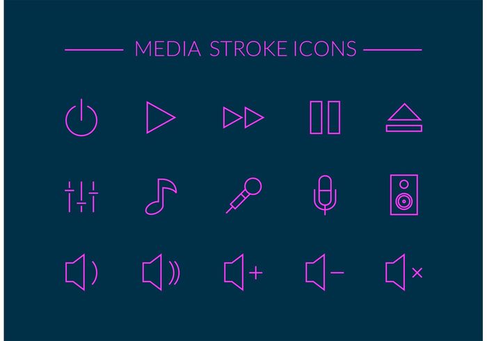 website web volume vector ui thin symbol stroke speaker sound slim sign set play pause outline on off button next music note music mixer microphone media player media line kit infographic icon forward element eject digital design contour background application app  