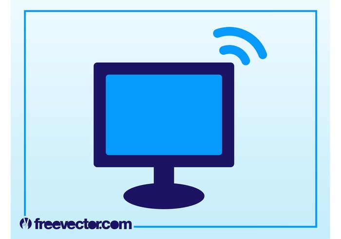 technology tech symbol screen monitor logo icon display device desktop computer 