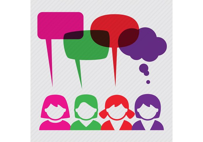 women woman think team talking speech bubbles speech bubble background speech speak social professional person people opinions network modern meetings Human group female dialog connection concept communication chat Brainstorming boss blank 
