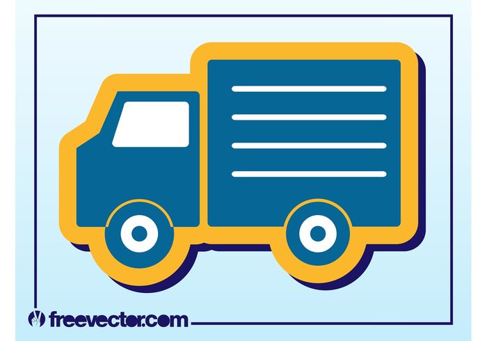 truck transportation transport sticker road lorry logo icon drive delivery 
