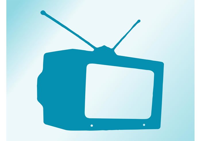 vintage tv television Show business retro programs old movies icon Films entertainment Crt antennas 