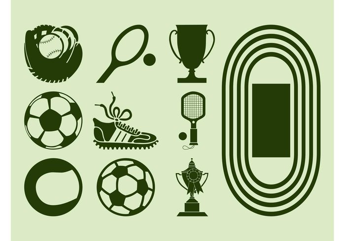 trophy trophies tracks symbols sports sport soccer shoe Rackets logos icons games football field balls 