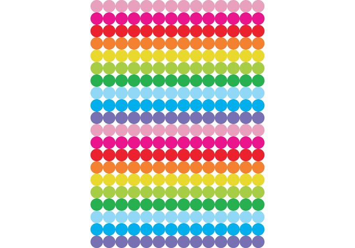 simple rainbow dots dot colors colorful color range color circle background 