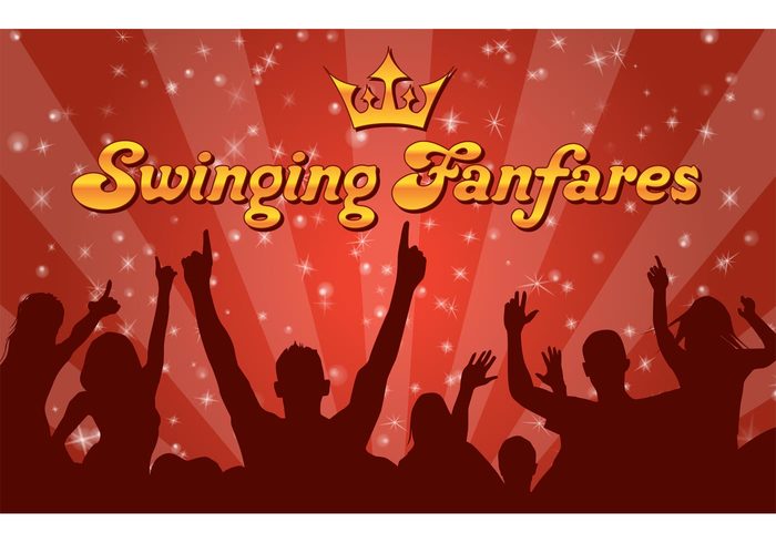 wallpaper swinging funfares stars show party music light glamour band background 