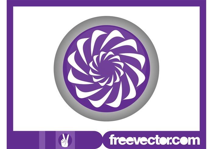 template round plant petals logo icon flower floral flora circle button blossom 