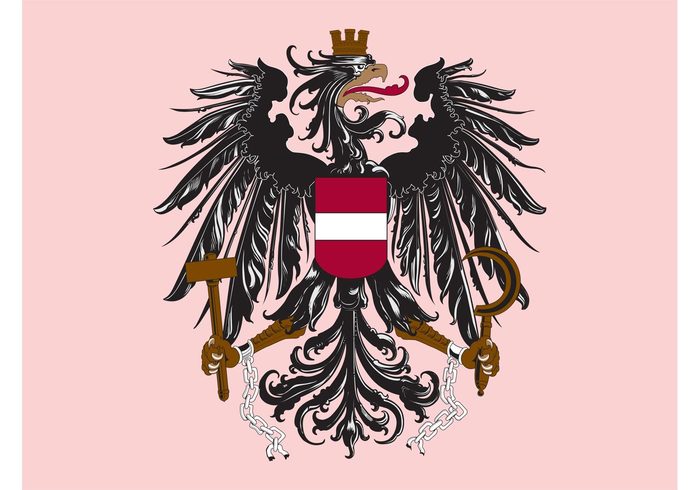 wings symbols Sickle Politics legs heraldry heraldic hammer communism coat of arms chains Blazon bird animal 