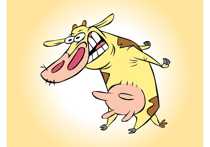 Surprised horns funny Cow and chicken cow comic character Cartoon network cartoon animal angry 